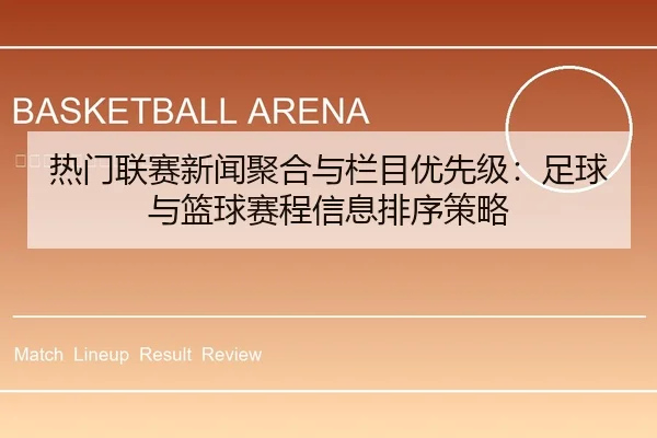 热门联赛新闻聚合与栏目优先级：足球与篮球赛程信息排序策略